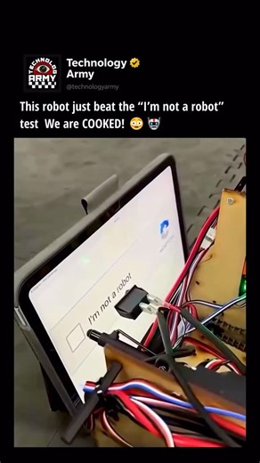 TechnologyARMY | An AI-powered robotic arm has officially outsmarted one of the most well-known security tests — the “I’m not a robot” verification. 🧠💻... | Instagram