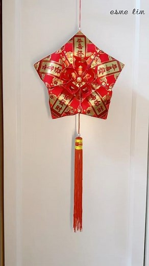 福星高照红包灯笼chinese paper lantern diy #lantern #angpao #diy