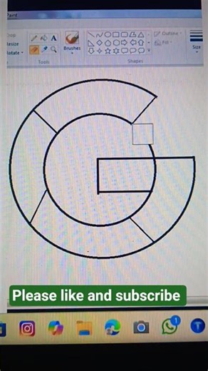 How to draw google logo in ms excel #paint
