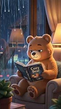 Cozy Bear Lofi 🐻 | Rainy Window Ambience & Chill Beats for Focus