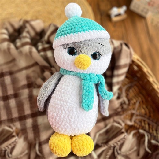 Crochet Penguin Plush Toy – Handmade Amigurumi Winter Stuffed Animal - Etsy