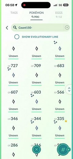 How to use the Count Search String in Pokémon GO