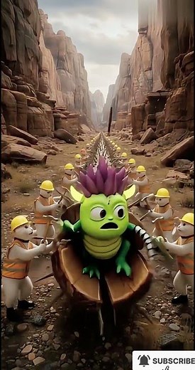 “Cartoon Monster in Rocky Canyon | Ultra Realistic 8K Cinematic Animation | Surreal Pixar-Style CGI”