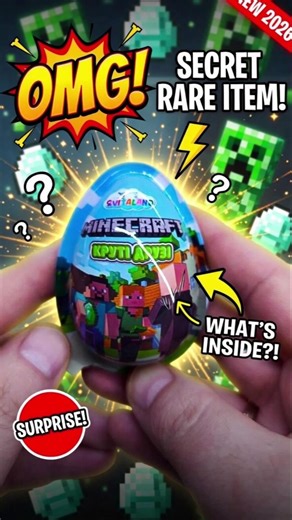 This is NOT Kinder! Found cool Minecraft eggs with figures inside...