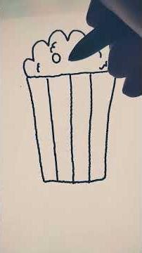 how to draw popcorn beginner friendly #like art #likeandsub