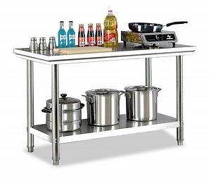 304 Stainless Steel Restaurant Workbench Customized Stainless Steel Kitchen Work Table