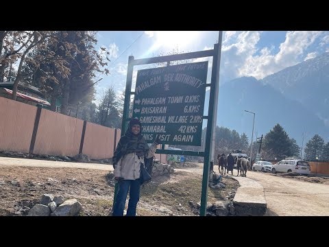 Srinagar to Pahalgam By Bike l Pahalgam Kashmir l Pahalgam After attack l Pahalgam Snowfall Update