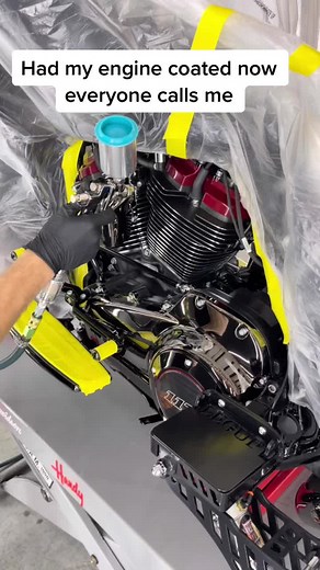Coating a Motorcycle Engine for Ultimate Shine