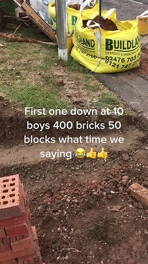 Bricklaying Steps at a Construction Site