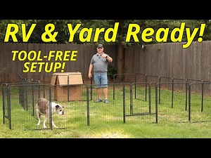 Ultimate 24 Panel Dog Playpen Review | Easy RV, Yard & Camping Pet Fence Setup