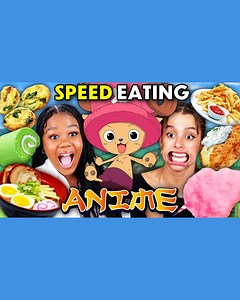 142K views · 5.3K reactions | We're In For A Tasty Treat With A Speed Eating with Props Challenge: Anime Edition!  #anime #animelover #foodstagram #foodie #ChallengeAccepted #PVF | People Vs Food By React | Facebook