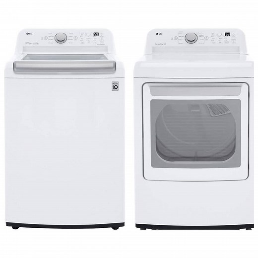 LG 5.0 cu. ft. Top Load Washer with NeverRust Drum, TurboDrum and 7.3 Cu. Ft. Dryer Set - The Home Depot