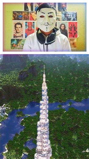 I Built 100% Real BURJ KHALIFA in Minecraft! 😱 #minecraft #games