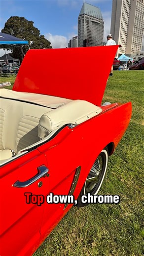 🔥 Classic Mustang Convertible — top down, chrome shining, pure vintage vibes! 💯Would you cruise it or keep it show-ready? 🏁 #ClassicMustang #FordMustang #ConvertibleVibes | American Classic Cars