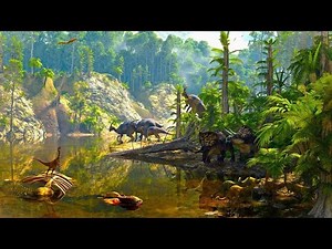 Prehistoric Swamp Jungle Ambience | Dinosaurs noises Jurassic | ASMR