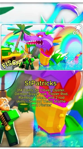 New Fisch code!😱 #roblox #fisch #code