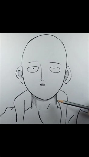 How to Draw Saitama | One Punch Man Easy Sketch Tutorial (Step by Step)