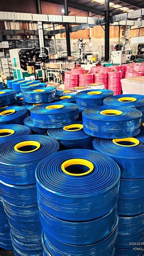 #Lay-flat #hose used fiber reinforced layer made by one-step procedure through braided.