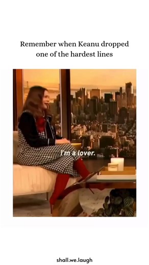 Shall we laugh? on Instagram: "This video features a 13-second viral clip of Keanu Reeves during an interview with Drew Barrymore, where he delivers a profound perspective on relationships. Captioned "Remember when Keanu dropped one of the hardest lines," the video starts with Barrymore stating, "I'm not a fighter, I'm a lover." Keanu quickly counters with a thoughtful rebuttal: "No, because if you're a lover, you gotta be a fighter. Because if you don't fight for your love, what kind of love do