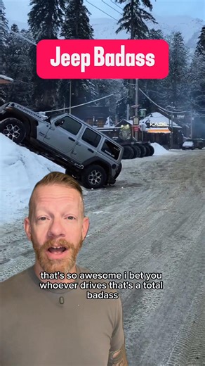 Super tough jeep on a snow pile. #jeep #4x4 #offroad #USA #toyota | jeep