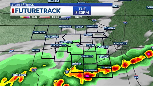 Cold front moves across the area today, storm chance tonight