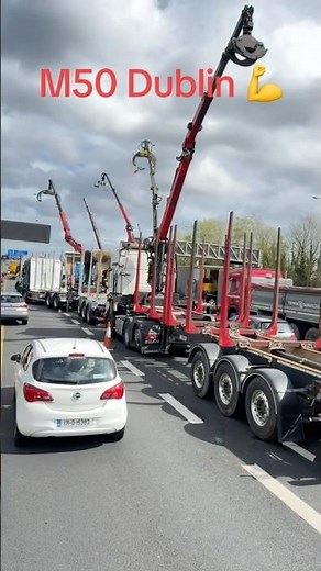 M50 Dublin truck protest for fuel price #trucking #trucks #automobile