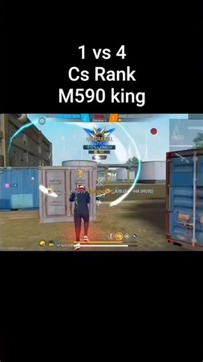 CS Rank এ M590 King 👑 1v4 Squad Wipe 💀⚔️TEXT KIDMO GANG 🔥 #shorts