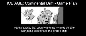 Storyboard pitch for Ice Age, Continental Drift: Gameplan