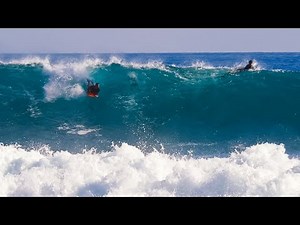 Bodyboarding Hurricane Teddy swell in Aruba 2020