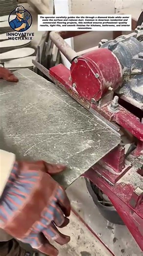 Precision Tile Cutting with a Wet Saw | Clean Stone Edge Finishing
