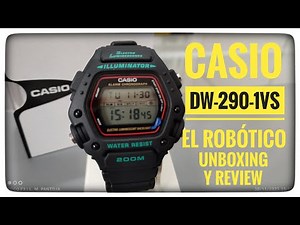 CASIO DW-290-1VS "El Robótico", Unboxing y Review