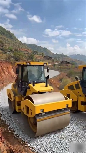 Watch Heavy Machines Transform This Dangerous Mountain Route! 🚜⚡
