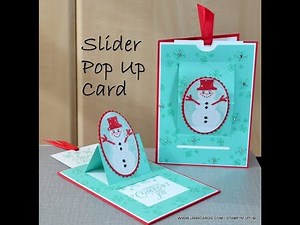 No.501 - Slider Pop Up Christmas Card - JanB UK #7 Top Stampin' Up! Independent Demonstrator