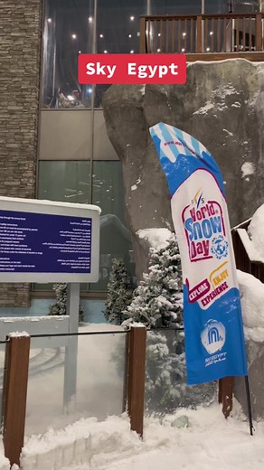 تجربة سكي مصر والتزلج ⛷️⛷️#سكي #سكي_مصر #مول_مصر #egypt #بطريق #ثلج #snow #sky