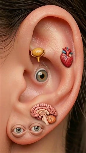 Hidden Body Map in Your Ear 👂#earreflexology #auriculotherapy