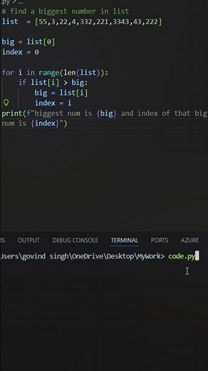 This Python Trick Finds the Largest Number Instantly #python #tutorial #coding