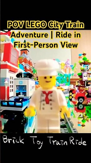 POV LEGO Train Journey Through LEGO City | First-Person Experience