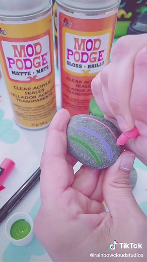 Testing Mod Podge Spray Sealers for Waterproof Rock Art