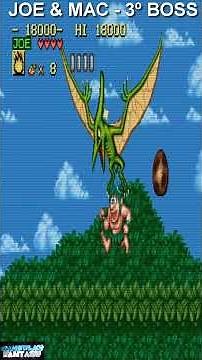 Joe & Mac (SNES) - Defeating the 3rd BOSS 😱 See the Full Walkthrough! #shorts #gaming #games