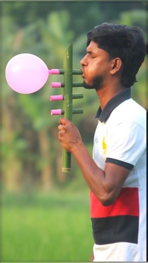 4 Balloons, One Simple Trick 😳🎈 | Bamboo Experiment That Surprises