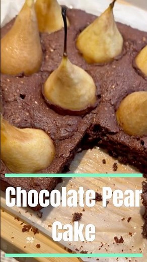 Chocolate Pear Cake #chocolatecake #autumnrecipes #baking #pears