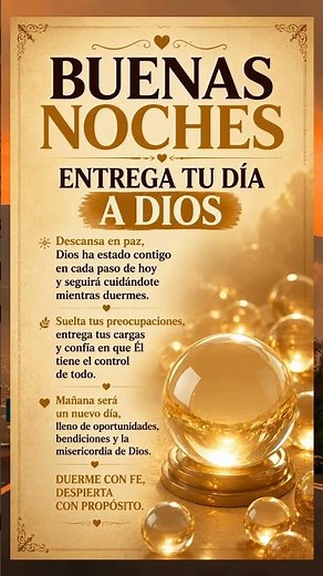 BUENAS NOCHES | ENTREGA TU DÍA A DIOS # #palabradedios #frases #buenasnoches #reflexion
