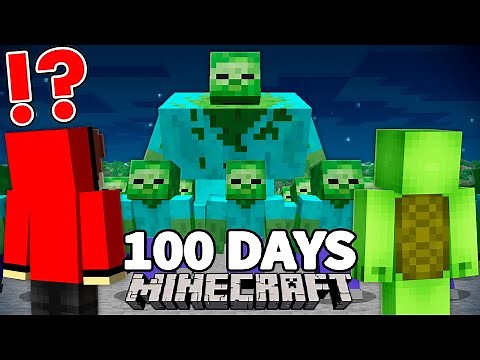 100 Days of Surviving the Zombie Apocalypse in Minecraft - Maizen JJ and Mikey