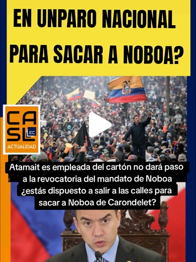 Revocatoria del mandato de Noboa: Diana Atamaint se opone