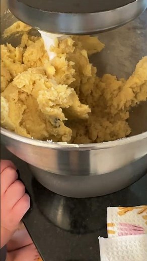 Creaming butter and sugar for cookies in the KitchenAid mixer