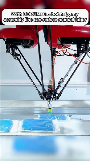 Parallel robots pick up clothes #borunte #machine #factory