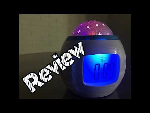 Reloj digital Despertador Proyector de Estrellas Musical Review Como poner en hora