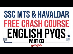 SSC MTS English Crash Course (Free) | Part 03 | In Tamil