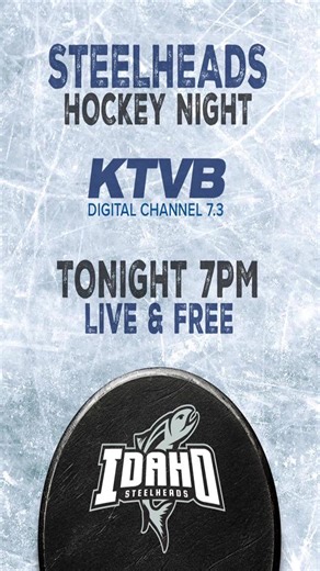 Watch the Idaho Steelheads take on the Wichita Thunder live and for free on Wednesday at 7:10 p.m. on KTVB digital channel 7.3.