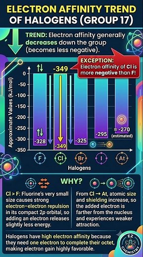 electron affinity trend of halogens